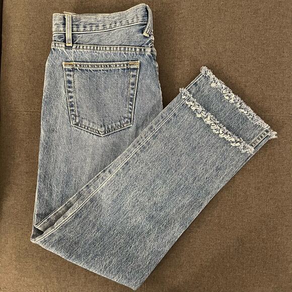 SLVRLAKE $299 Tyler Frayed Hem Straight Leg Jeans Size 27 - Picture 4 of 10
